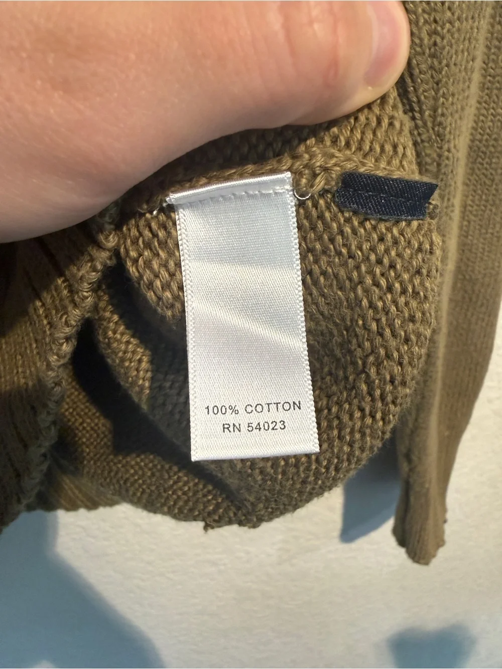 Vintage Men’s thick cotton Quarter zip sweater